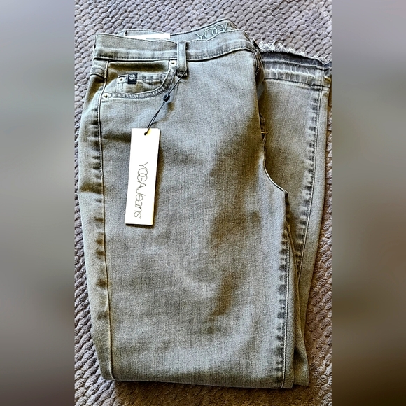 YOGAJEANS RACHEL SKINNY 31" NWT STEEL GREY JEANS - Picture 2 of 10